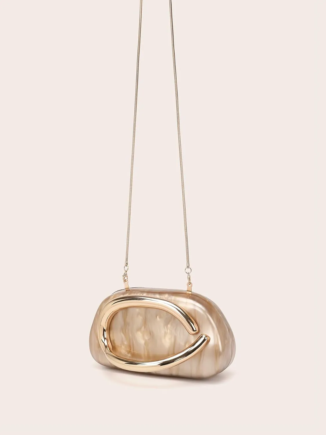 YYW Acrylic Clutch Purses for Women Vintage Metal Handle Crossbody Bags Wedding Party Causal Formal Evening Bags